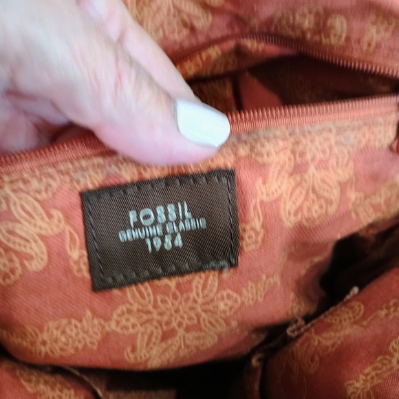 Fossil Tan Canvas Crossbody Bag - Picture 9 of 13